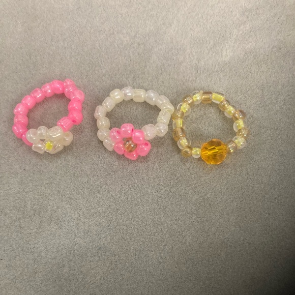 Jewelry - SALE Set of 3 beaded rings